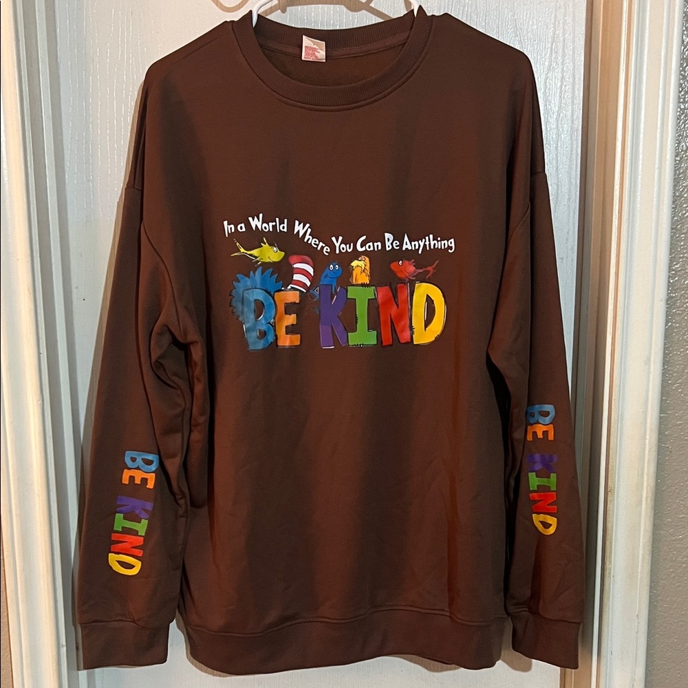 Brown 'Be Kind' Graphic Sweatshirt